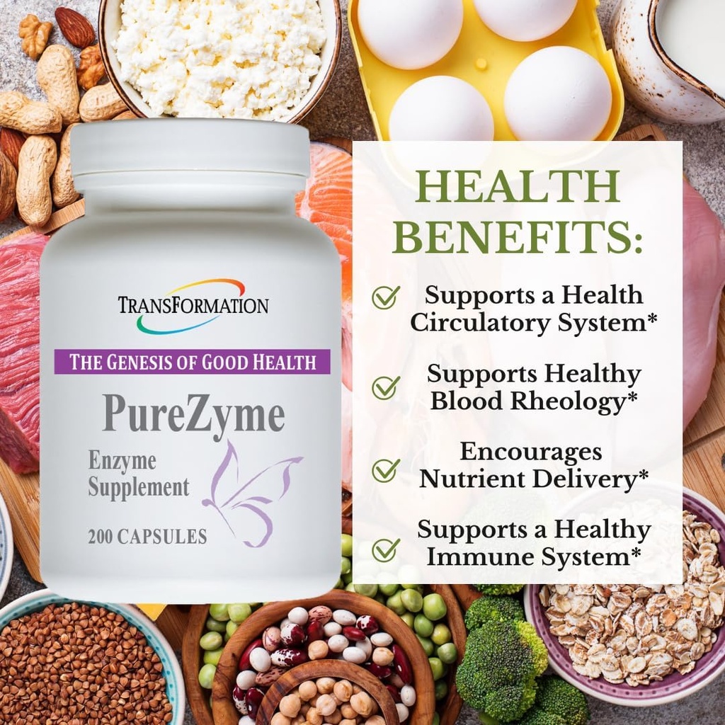 SAĞLI GENESIS OF GOOD SA Enzymes Purezyme High-Potency Pro Blend Enzyme Supplement, Advanced Formula for maximum Nutrients Digestion & Gut Health, 200 Capsules