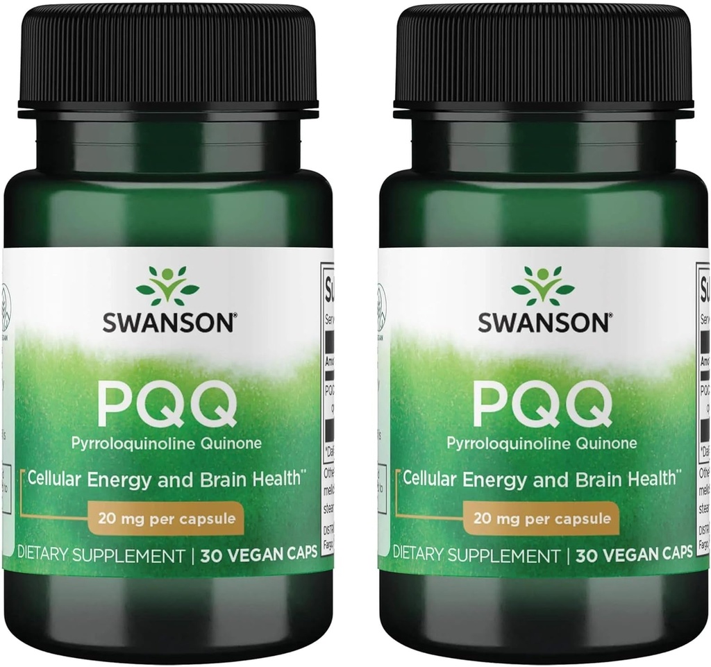 Swanson Pqq Pyrroloquinoline Quinone 20 mg 30 Veg Caps (2 Pack)