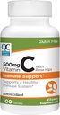 Quality Choice 500 mg Βιταμίνη C με συμπλήρωμα Hip Rose Immune System Health Tablets 100 Count Bottles