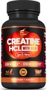 Κάψουλες HCL Creatine με HMB - Συμπλήρωμα προπόνησης για άνδρες & γυναίκες, οικοδόμος μυών, αντοχή, δύναμη, ανώτερη έως μονοϋδρική: Στιγμιαίο για μέγιστη απορρόφηση, χωρίς φορτίο, χωρίς bloat, 180 κάψουλες Vegan