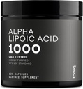 Toniiq 1000mg Κάψουλες άλφα λιποϊκού οξέος εξαιρετικά καθαρισμένες 99%+ USP Standard - 120 κάψουλες Συμπλήρωμα ALA