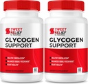 NutraRize (Pack of 2) Sweet Relief Glycogen Support - Ortak Destek ve Kan Gemi Temiz, Detox Desteği, Glycogen Capsules Glyco Optimizer Cleanse Restore (120 Capsules)