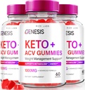 Laboratuvarları - Genesis Keto +ACV Gummies, Gelişmiş Kilo kaybı için Supplement, All Natural Extreme 2000 mg Gummies (180 Gummies)