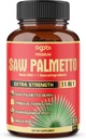 Premium Saw Palmetto Capsules - Ashwagandha, Turmeric, Tribulus, Maca, Green Tea, Ginger, Holy Basil & More - 90 Capsules 3-Month Supply
