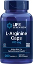 Life Extension L-Arginine Caps, 700 mg, Vitamin C & Amino Acid for Optimal arteral Health, Supports Heart & Immune Health, Sağlıklı Doku & Bones, Gluten Free, Non-GMO, 200 Capsules
