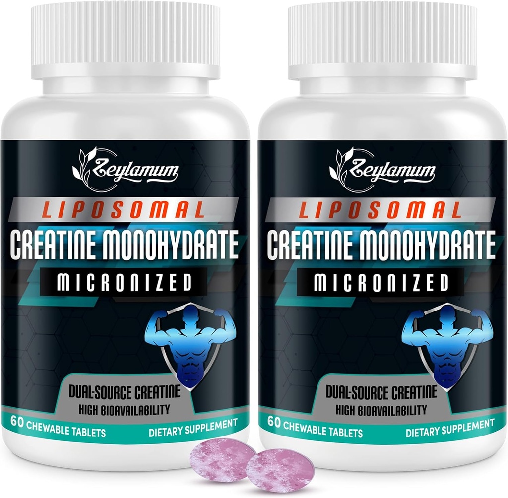 Creatine Chews Δισκία για Άνδρες & Γυναίκες, Creatine Monohydrate, 99% Απορρόφηση με Λιποσωμικά & Μικρονωμένα, 60 Μερίδες