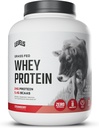 Seviyeler Grass Fed Whey Protein Toz, Yapay Değil, 24G Protein, Strawberry, 5LB