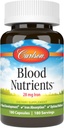 Carlson - Θρεπτικά αίματος, 28 mg σιδήρου, ανάπτυξης αίματος, απορρόφησης σιδήρου & βέλτιστης ευεξίας, 180 κάψουλες