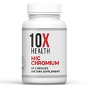 10X Health MIC Chromium Supplements - 60 Capsules - Contains Choline Inositol & L Methionine - Mineral Supplements for Daily Nutritional Support - Kromium, L-Methionine, Choline Supplements