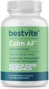 Calm AF (Advanced Formula) (60 Veggie Caps) - Κλινικά Σπουδές Shoden Ashwagandha, Suntheanine L Theanine, PharmaGABA - Χωρίς Stearates - Vegan - Non GMO - Χωρίς γλουτένη - Ashwagandha & GABA Συμπληρώματα