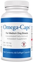 Omega-Caps For Medium Dog Breeds - Omega 3, Vitaminler, Mineraller, Antioksiler - Destek Immune Sistemi, Ortaklar, Kalp ve Beyin - 60 Softgel Capsules