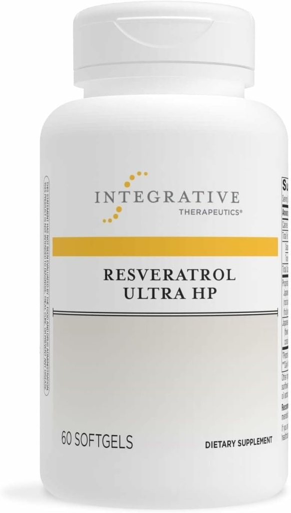 Bütünleştirici Tedaviler Resveratrol Ultra HP - Kalp Sağlığı Desteği Günlük Antioksit Desteği için Tamam *- Bir kez-Daily, Non-Soy Softgel - Gluten-Free & Dairy-Free - 60 Softgels (60 Hizmet)