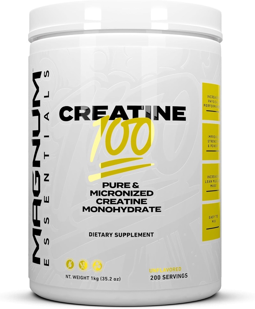 Magnum Nutraceuticals Micronizedtine 100 – 200 Hizmet, Yüksek Eşitlik ve Daha Hızlı- Güç için Kreatifler, Endurance & Kas Büyümesi