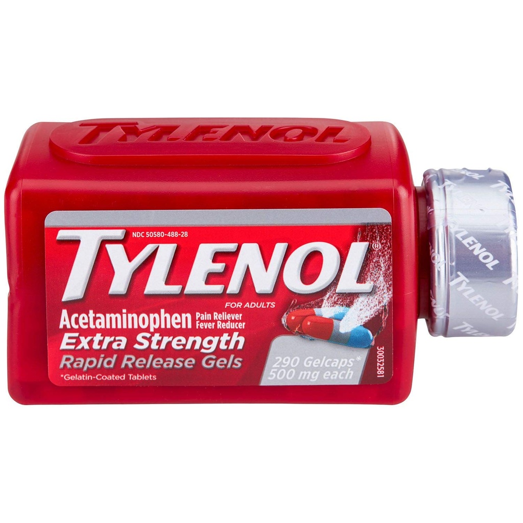 Tylenol Rapid release Gels (290 ct.) (2 Pack)