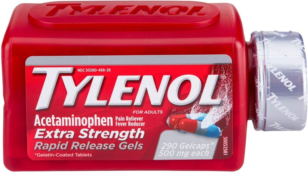 Tylenol Rapid release Gels (290 ct.) (2 Pack)