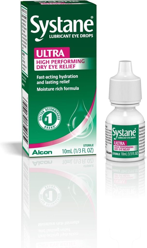 Systane Ultra Lubricant Eye Drops, Τεχνητά Δάκρυα για Ξηρό Μάτι, Single Pack, 10 ml