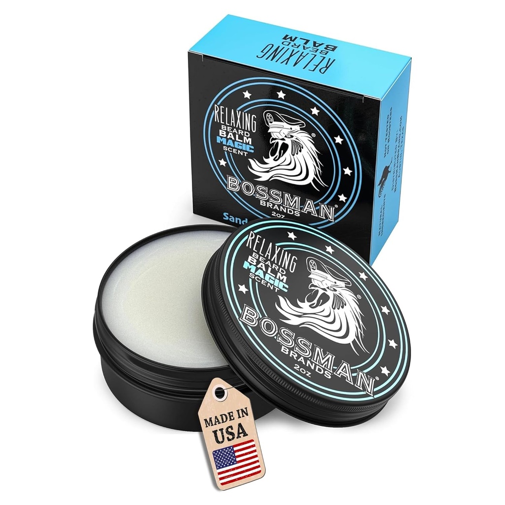 Bossman Ayıd Balm for Men (Magic Scent) – Tames, Relaxes, Tiens & Softens for Ultimate Beard Care – Made in USA