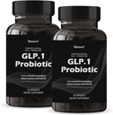 GLP-1 Probiyotik 30 Capsules - 500M AFU Multi-Strain Probiyotik + Prebiyotik, Doğal Destek GLP-1 Production & Curb Appetite, Gecikme, Üçüncü Parti Test Edildi, Erkekler ve Kadınlar için (2pack)