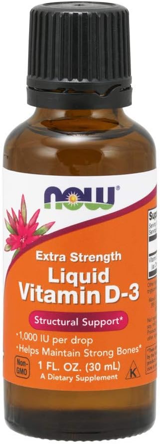 Şimdi Gıdalar Sıvı Vitamin D3 Ekstra Güç - 1000 IU - 1 fl oz