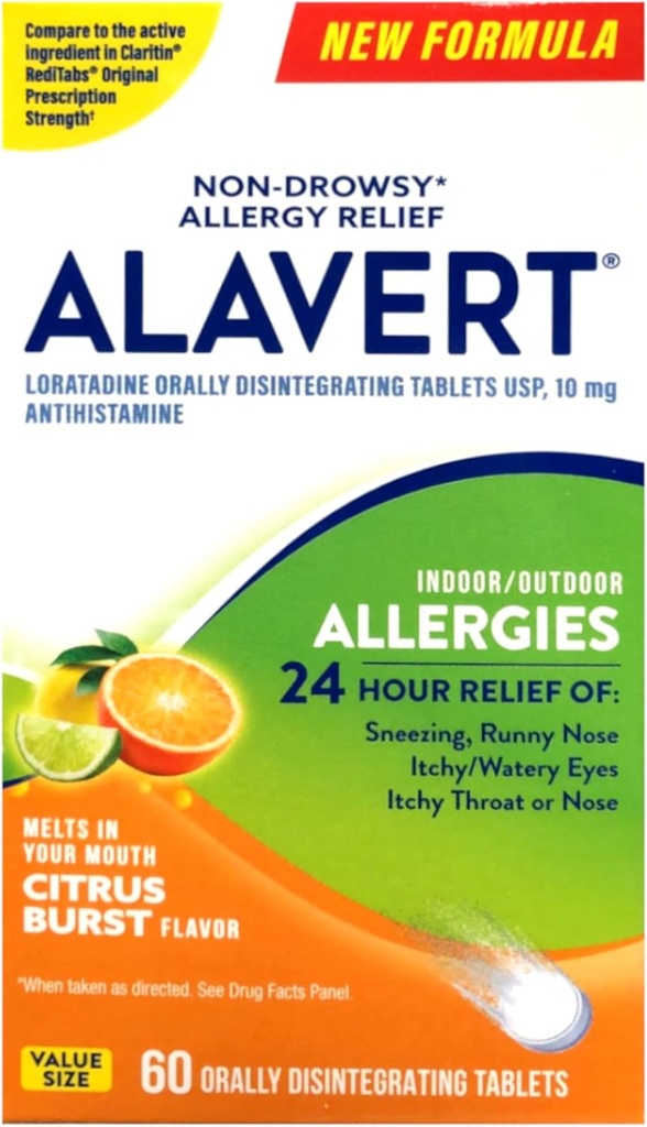 Alavert 24 Saat Oral olarak Tabletleri Citrus Burst 60 Tablets
