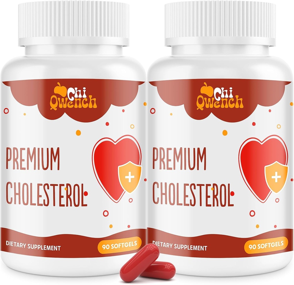 Cholesterol Supplements with Plant Sterols, Niacin, Red Yeast Rice, Citrus Bergamot, Garlic, Cholesterol Supplement Support Normal Cholesterol Levels, 180 Softgels