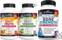 Triple Strength Omega 3 Fish Oil Softgels (1 Ay Supply) Plus Glucosamine Chondroitin MSM Triple Strength Ortak Destek Supplement (1 Ay Supply)