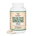 BTC Capsules (Korean Red BTC Ekstraksiyonu, Panax BTC 10% Ginsenosides) (4 Ay Supply) 240 Vegan Capsules - Mood, Cognitive Function ve Energy Support Double Wood