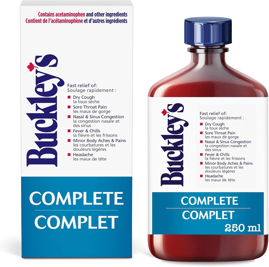 BUCKLEY'S Original 'COMPLETE' Syrup for COUGH Large 250 ml Boyut