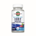 KAL Βιταμίνη B-6 B-12 Folate methyl folate ActivMelt, συμπλήρωμα βιταμίνης Β, Heart Health, Energy and Red Blood Cell Support with Methyl B12 and DFE Folic Acid, Natural Berry Flavor, 60 Servings, 60 Micro Tabs