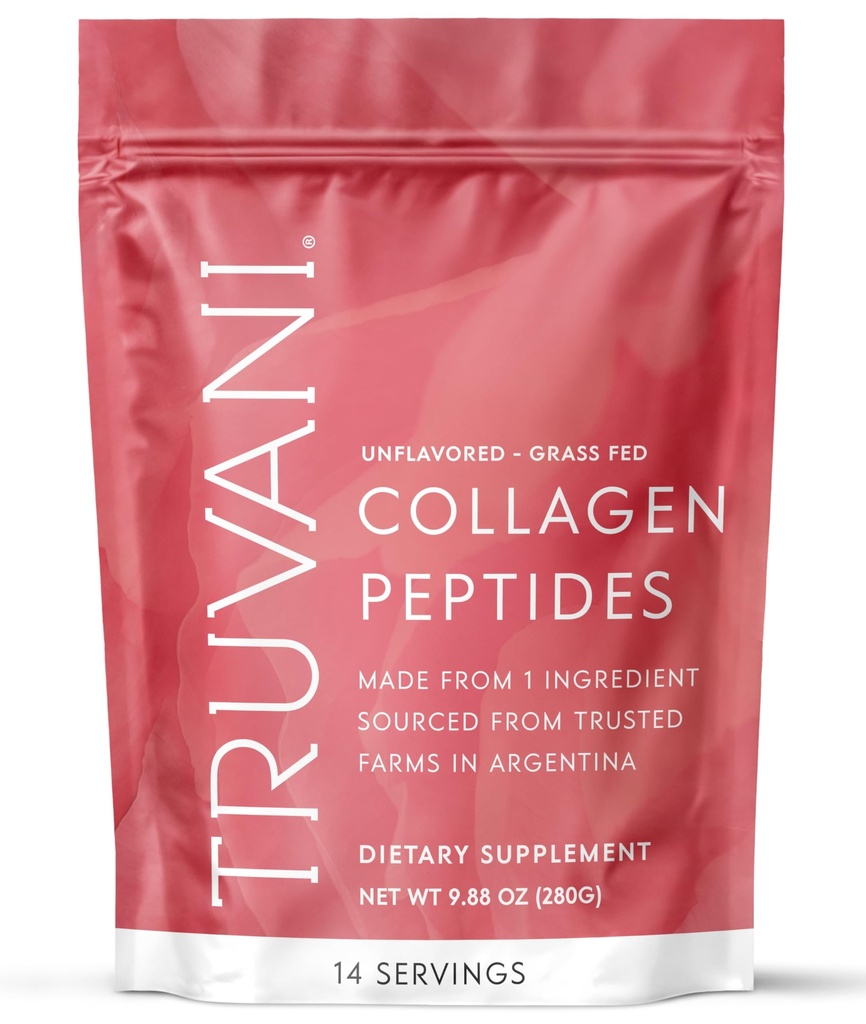 Truvani Hydrolyzed Collagen Hydro | Unflavored | 14 Servisler | 20g Grass-Fed Collagen Protein Tozu | Saçları, Çığlığı, Skin ve Ortak Sağlık | Keto | Süt ve Gluten Ücretsiz | Kadın ve Erkekler