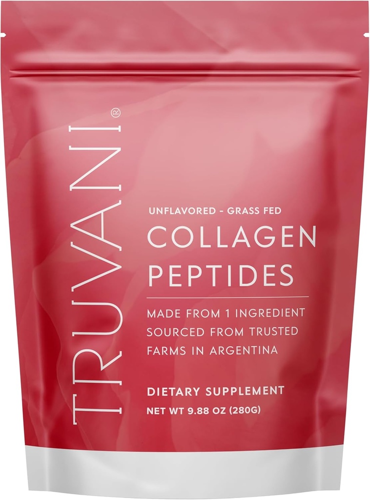 Truvani Hydrolyzed Collagen Hydro | Unflavored | 14 Servisler | 20g Grass-Fed Collagen Protein Tozu | Saçları, Çığlığı, Skin ve Ortak Sağlık | Keto | Süt ve Gluten Ücretsiz | Kadın ve Erkekler