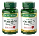 Nature's Bounty Mini Fish Oil Softgels 1290 mg, Omega-3, Supports Heart Health, Odor-Less, 90 Mini Kaplamalı Softgels - 2 Paket