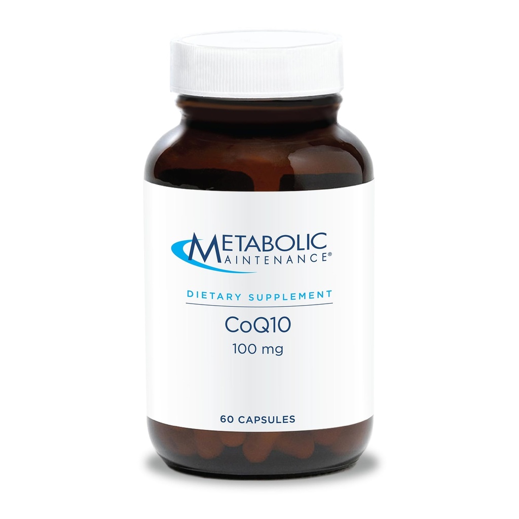 Metabolic Maintenance CoQ10 100mg - Co Q 10 Supplement, Coenzyme Q10 for Brain and Heart Health, Antioxidant Support Capsules for Women and Men, Vegan Friendly - 60 Capsules