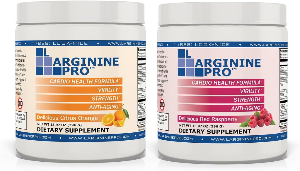 L-ARGININE PRO | 5,500 mg L-Arginine Plus L-Citrulline 1,100 mg Orange & Raspberry Toz İçecek Kombinasyonu için Tamamlandı Nitrik