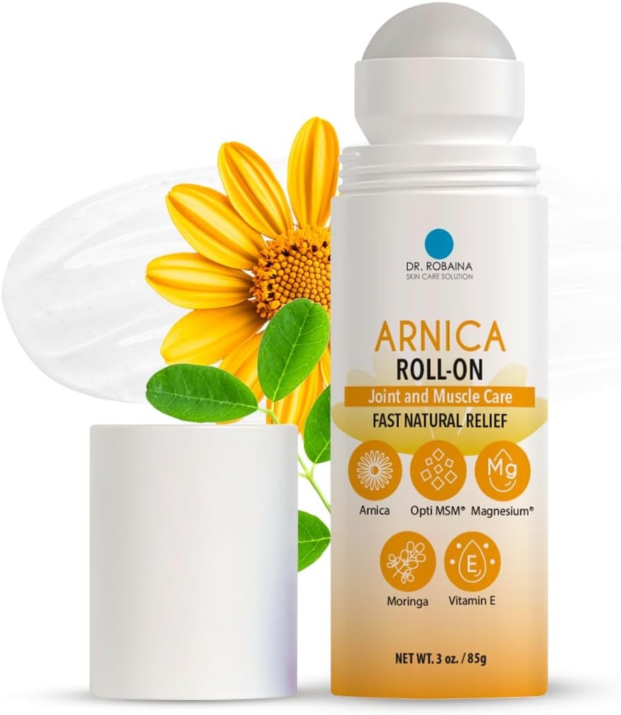 Dr. Robaina Arnica Bruise Roll-On 3 oz - USP-Grade Arnica Montana & Vitamin K - Hızlı-Drying, Mess-Free Roller Bu Visibly Bruise Discoloration & Supports İnce, Tender Skin - ABD'de yapıldı