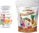 BariatricPal 30-Day Bariatric Vitamin Bundle (Multivitamin ONE 1 per Day! with 45mg Iron Chewable - Orange Citrus and Calcium Citrate Soft Chews 500mg with Probiotics - Piña Colada)