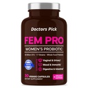 Kadın için Fem Probiyotikler 17 Klinik Olarak Vaginal, Digestive & Immune Support, Urinary Tract Health, PH Balance ve Mood için Etkili Strains. Organik Prebiyotik, 30 Veggie Capsules