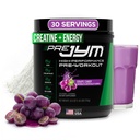 JYM Supplement Science Pre JYM Grape Candy Pre Workout Toz for Men & Women, BCAAs, Nootropics, Citrulline, Beta-Alanine, Betaine, Taurine, Huperzine, 30 Hizmet