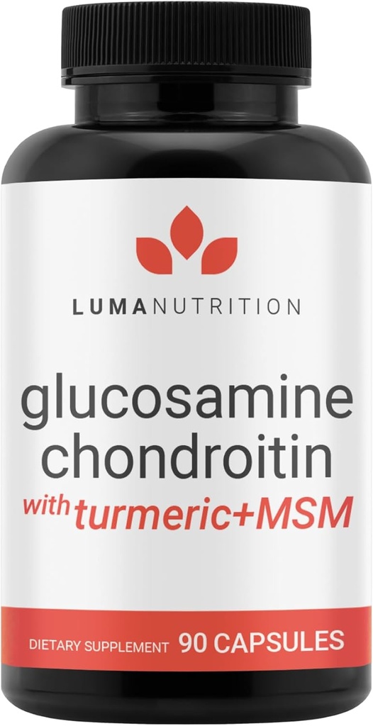 Luma Beslenme Glucosamine Chondroitin MSM - Turmeric, Boswellia - Premium Supplement - Erkekler ve Kadınlar için - Ortak Tamam - 90 Capsules