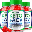 (3 Pack) Keto ACV Gummies Advanced 1000 mg, KetoFit Keto + ACV Kilo Yönetimi Gummies Apple Cider Vinegar Keto Fit Diyetary Supplement Chem Keto Gummies B12 B6 (180 Gummies)