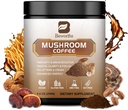 250g Mushroom Coffee - Lions Mane Mushroom Σκόνη Στιγμιαίος καφές με Lion's Mane, Reishi, Chaga, Cordyceps, Turkey Tail, Arabica - Μανιτάρια Coffe Blend Υποστήριξη Gut, Focus, Brain Health