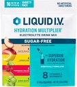 Sıvı I.V.® Hydration Multiplier Sugar-Free Diversity Pack - Raspberry Melon, Lemon Lime, White Peach, Green Grape (Variety Pack)