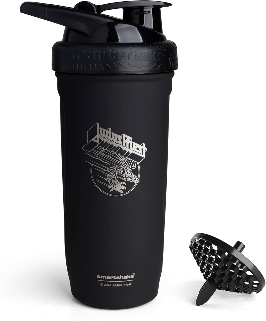 Smartshake Rockband Reforce Stainless Steel Protein Shaker Bottle 900 ml 