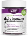 Norm's Farms Organic Elder Gummies - Daily Immune Support for Yetişkinler & Kids with çinko, DE111 Probiyotik, C - ABD'de 3rd Parti Test Edildi - Vegan, Gluten-Free, Kosher, Non-GMO, 60 Gummies