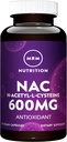 MRM Beslenme N-Acetyl-Cysteine (NAC) 600 mg | Antixoidant | Resipratory Health | Liver Health | Mitochondrial Health | Vegan + Gluten-Free | 60 Hizmetler