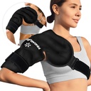 KingPavonini Omuzlu Buz Paketi Rotator Cuff Cold Therapy, Reusable Gel Buz Paketi Injuries, Pain Relief, Swelling, Omuz Cerrahisi, Tendonitis, Bursitis, Black, Medium Boyut