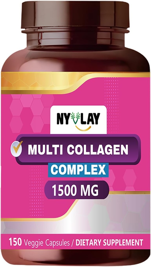 Multi Collagen Kompleksi 1500 MG 150 Capsules | Diyetsel Tamam | Ekstra Kuvvet Doğal Formülasyon | Destek Güçlü ve Enerji