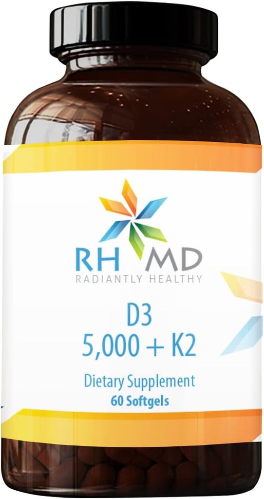 RHMD D3 5.000 + K2 Diyet Supplements (60 Softgels)
