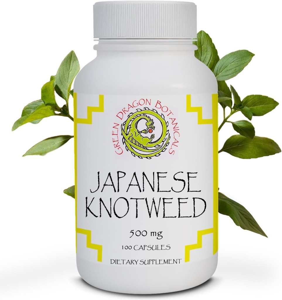 Ιαπωνικά Κάψουλες Knotweed 500 mg 100 Κάψουλες Made in USA - Natural Source of Resveratrol Immune Support Supplement Non-GMO Gluten-free Χορτοφαγική Ιαπωνική Ρίζα Knotweed για Καρδιαγγειακή Υγεία.*