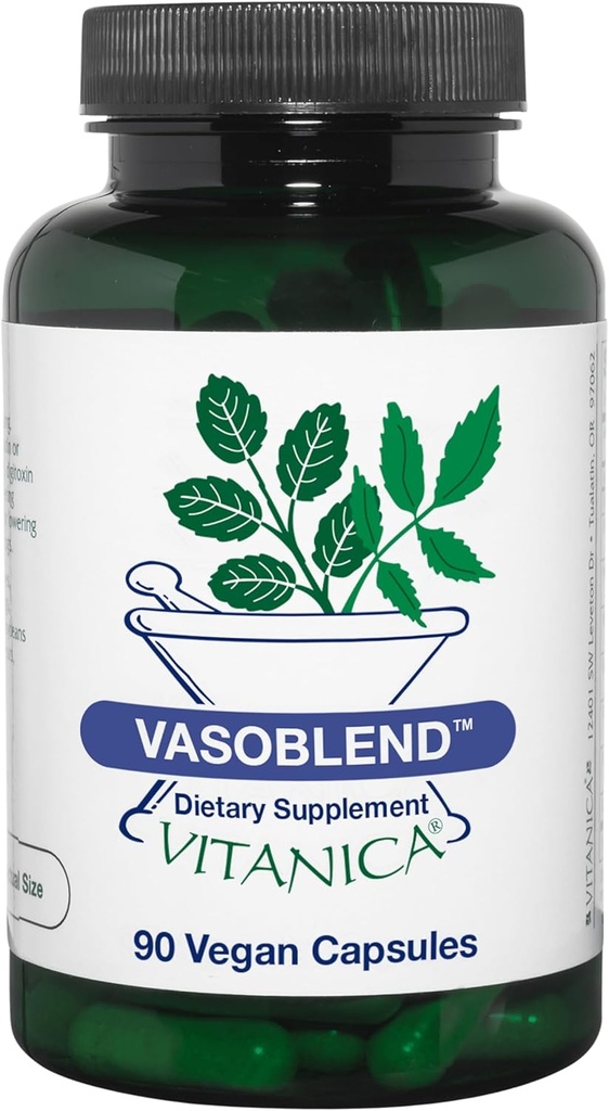 Vitanica VasoBlend, Cardiovascular Destek, Vegan, 90 Capsules